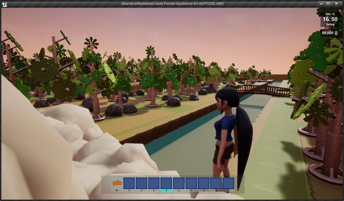 CrazyCatDev2342's tweet image. A couple of in-game screenshots. I added a new function to spawn a moveable camera to take these screenshots. All that effort just for a good angle. 😂

#steamdropwasteland #steamdrop #steampunk #indiedev #indiegame #unreal #ue4 #blueprints #farmsim #rpg #indiegamedev #gamedev