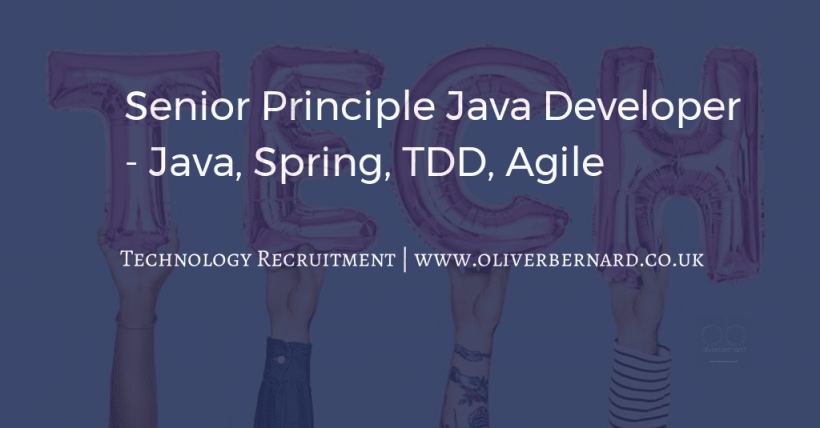 Senior Principle Java Developer - Java, Spring, TDD, Agile #oliverbernard #java tinyurl.com/y4nbpegk