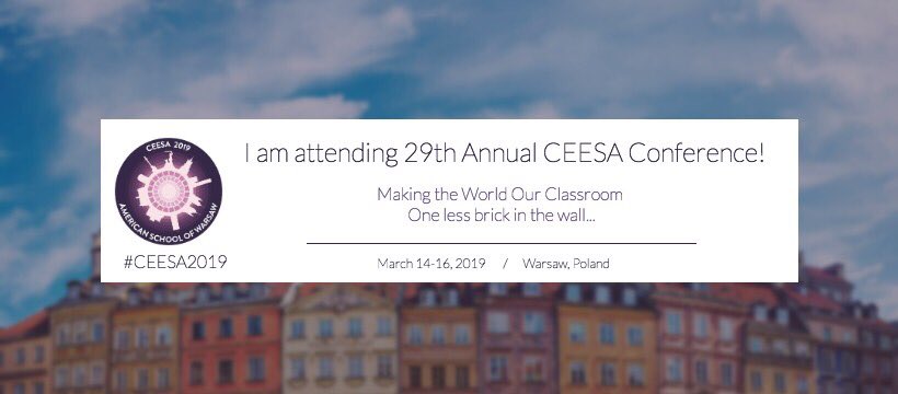 Butkovicedu's tweet photo. Dear #CEESA2019 participants, let’s show everyone that you’re attending awesome @CEESAorg 29th Annual Conference: update your headers with the graphics we’ve prepared for you! Go and get them at https://t.co/8xwqyO561E https://t.co/2PpfB1b5Y7