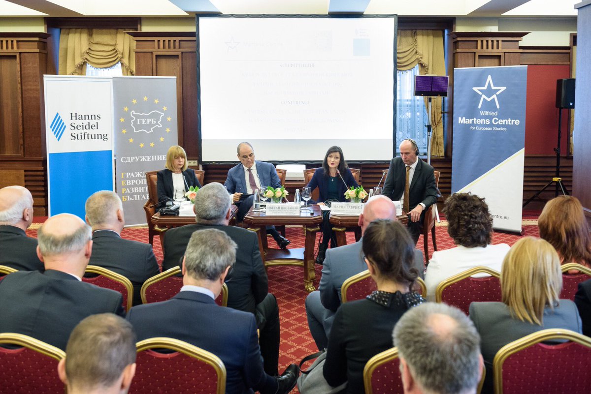 GabrielMariya's tweet photo. EU #Cybersecurity approach has delivered: #CyberSecAct @enisa_eu #blueprint #certification. Now we go a step further w/ investments #DEP #HorizonEU + #CyberCompetenceCentre. Thanks @FandakovaY #TsvetanTsvetanov @MartensCentre for discussion on resilience, expertise &amp; anticipation https://t.co/pwefmDSMDn