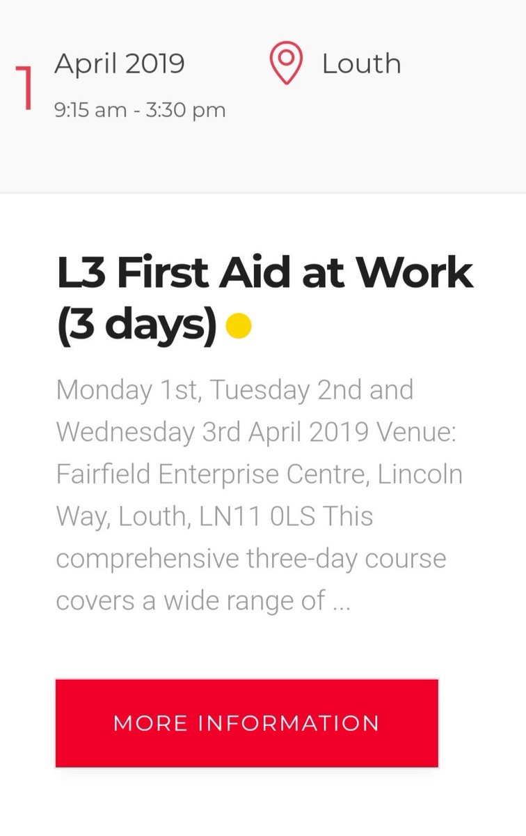 BestFirstAid1's tweet image. We have a number of courses coming up over the next few weeks and below is just a selection of what we have available. 
Please send a message or visit the website for further details, enquiries and bookings. 

#courses #bookings #firstaid #work #awareness #community