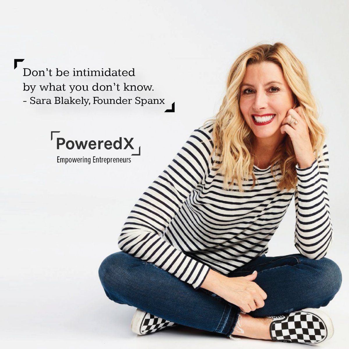 PoweredX_'s tweet photo. Don’t let what you don’t know scare you, as it can become your greatest asset. And if you do things without knowing how they have always been done, you’re guaranteed to do them differently.
#SaraBlakely #PoweredX #entrepreneurmindset #startups #bedifferent https://t.co/2UF398VkCG