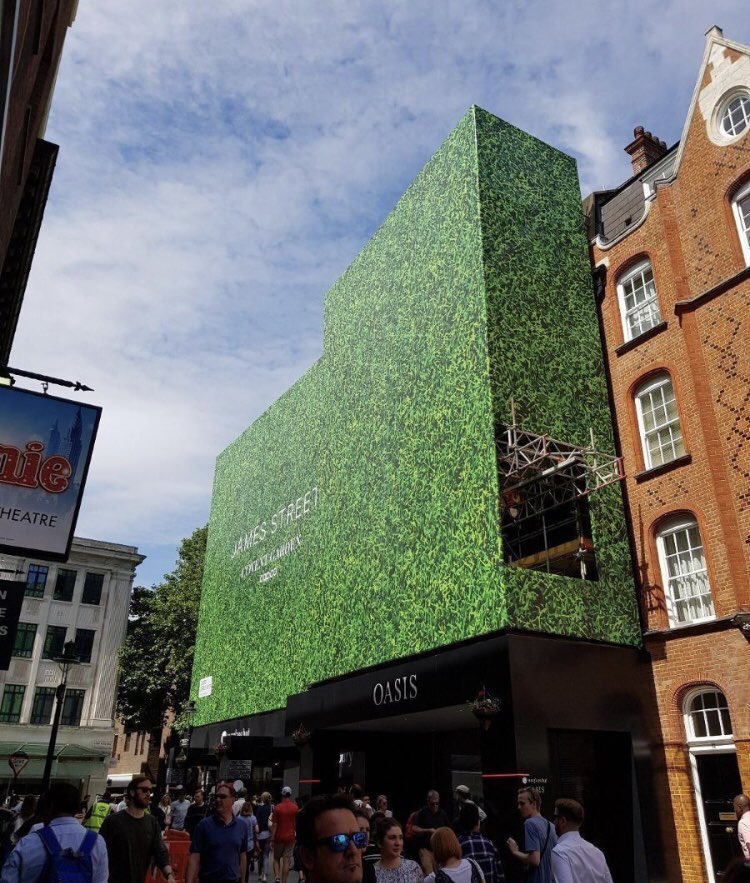 Scaffold wrap! #ooh #scaffoldwrap #buildingwrap #advertising #london #branding #ropeacess #abseiling #workingatheight #coventgarden
