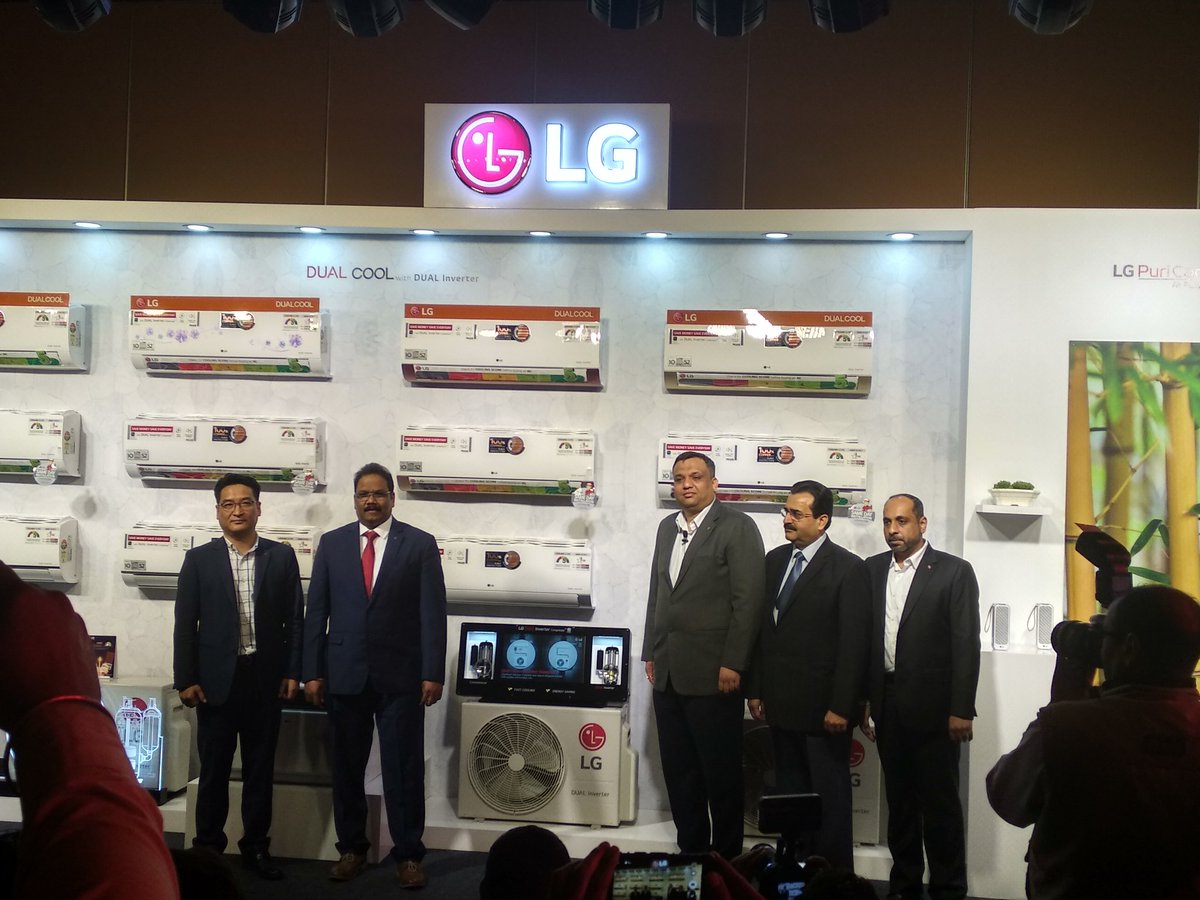 LGIndia's tweet photo. All the Dignitaries launching the All new range of #LG DualCool Air Conditioners. #LGDualCoolAC https://t.co/O3QNFdnw4M https://t.co/CfSXBcsR5T