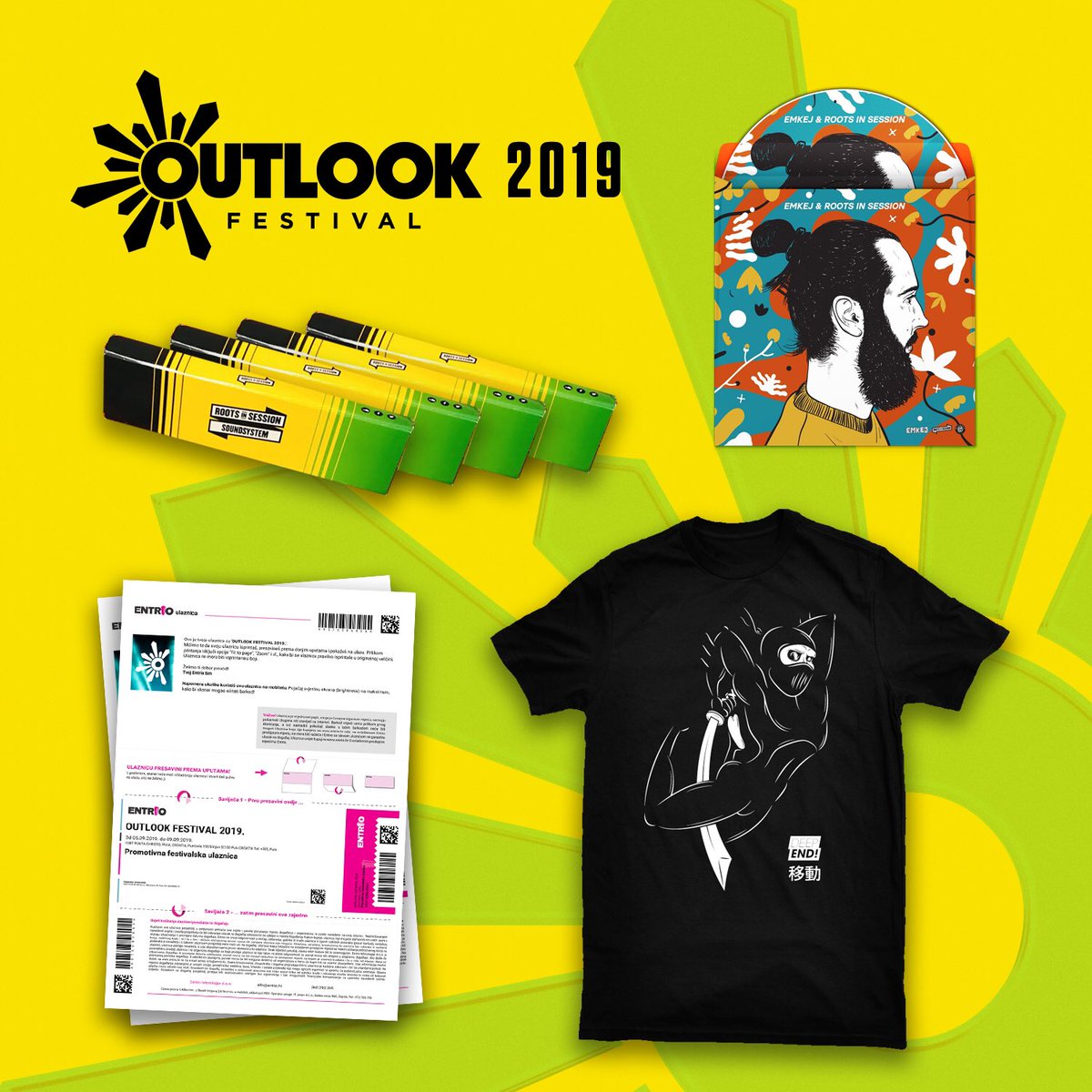 rootsinsession's tweet photo. Official @OutlookFestival Launch Party free gifts ๐๐๐๐ค๐ผ
.
Follow our FB channel and win super prizes ๐บ๐ฟ๐๐คฉ๐
.
#outlookfestival #pula #croatia #soundsystemculture #launchparty #ljubljana #freegifts #freetickets #snailpapers #remixedalbum #emkej #deepend #tshirt https://t.co/lW5TjpBAfZ
