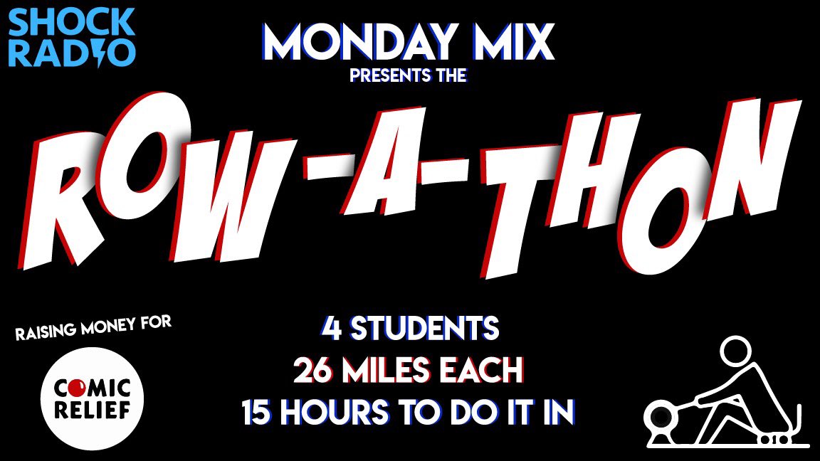 thorpietweets's tweet photo. 📅 TONIGHT’S THE NIGHT 📅
So, TONIGHT myself and the three lads from @SRMondayMix will row for 15 hours (covering 169km) and broadcast on @ShockRadio through the night 🌙
This will be in aid of @comicrelief!
Donate below ⬇️
https://t.co/2qk1hzCfOF
#SRRowathon #SRMondayMix https://t.co/YGNqxLowfv