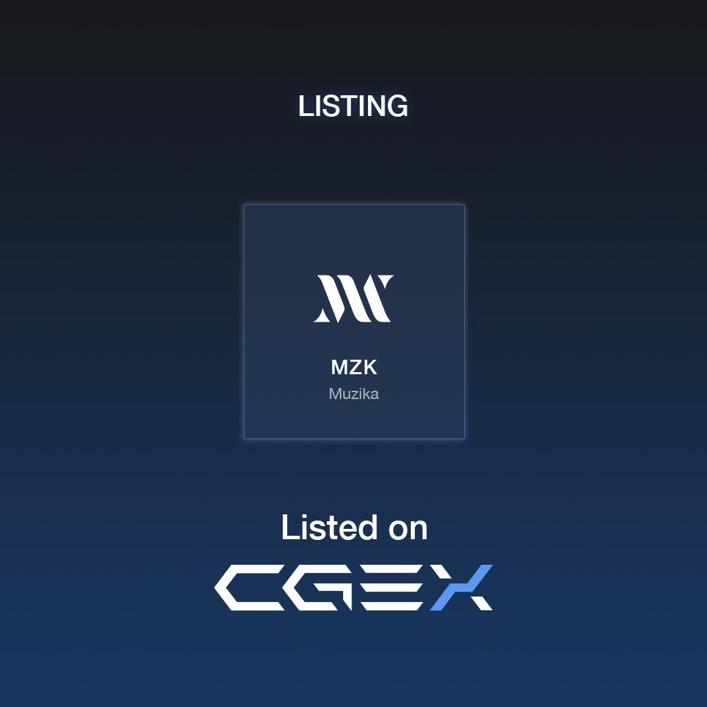 CGEX_Official's tweet photo. [Trade Muzika (MZK) now! at CGEX]
Deposit and Withdrawals: March 11th, 2019, 02:00 AM (UTC)
Trading: March 11th, 2019, 08:10 AM (UTC)
https://t.co/iL1Tr0tmxp

#muzika #cgex #coinone #cryptocurrency #cryptoexchange https://t.co/cv0QnTSEwk