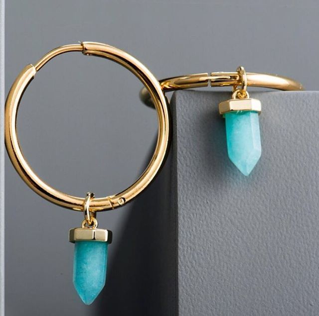 EVYDesigns's tweet photo. Fabulous Amazonite drop hoop earrings, 💙💙💙
..
..
..
..
..
..
#statementearrings #seablue #hoop #earrings #earringsoftheday #intotheblue #giftforher #jewellery #personalised #goldhoop #mylusthave #earringswag #fashionover40 #jewellerydesign #mamastyle… https://t.co/SmuTJYOkg9 https://t.co/Cnrn0NPLtJ