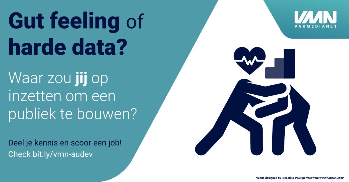 Gut feeling of harde data? Hoe bepaal jij welke content waardevol is voor je publiek?
Check bit.ly/vmn-audev voor een topjob op het snijvlak van contentmarketing en redactie.
#vacature #contentmarketing #analytics #audiencedevelopment #creativewriting