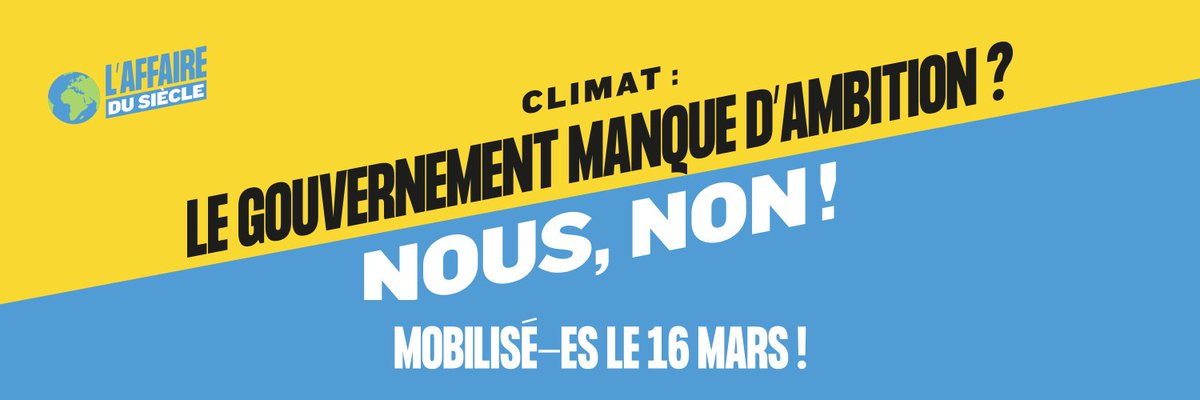 laffairedusiecl's tweet photo. #Climat : le gouvernement manque d'ambition, en annonçant AUCUNE nouvelle réforme suites aux carences pointées dans #LaffaireDuSiecle?

Nous, de l'ambition pour la #JusticeClimatique, nous en avons ! Tous et toutes mobilisé-es le 16 mars pour la #MarcheDuSiecle ! 🌍 https://t.co/azPISpRkEF