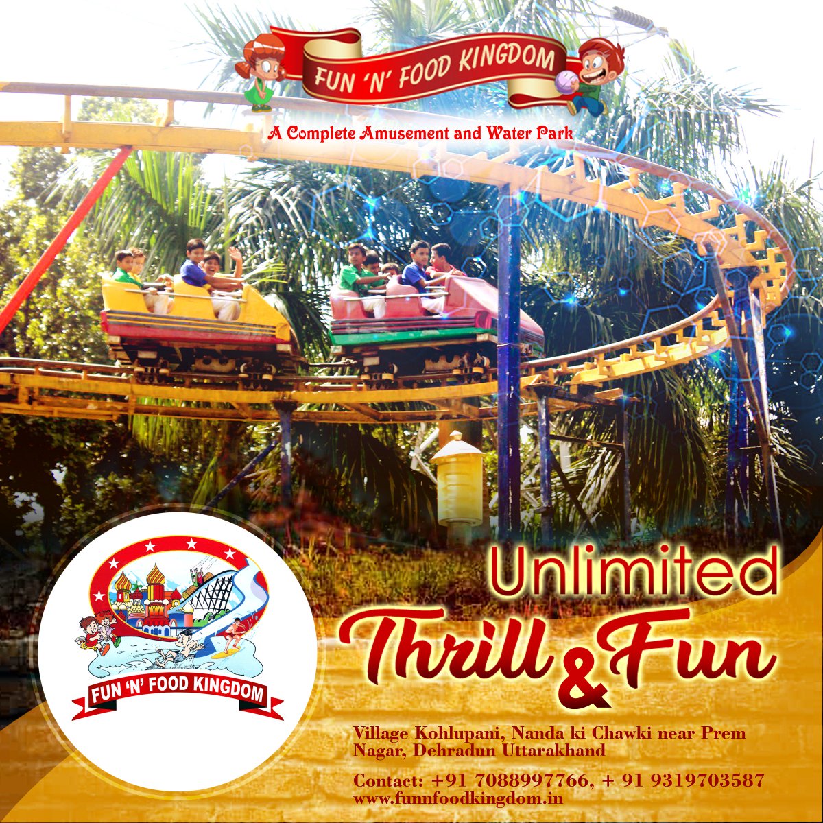 FunNFoodKingdo1's tweet photo. The weekend is over but the fun doesn’t have to be! Visit the best amusement park of Dehradun for some memorable and all new experience.

#funnfoodkingdom #fun #funforwholeday #amusementpark #parkforkids #amusement #swings https://t.co/yWLy1uiRKK