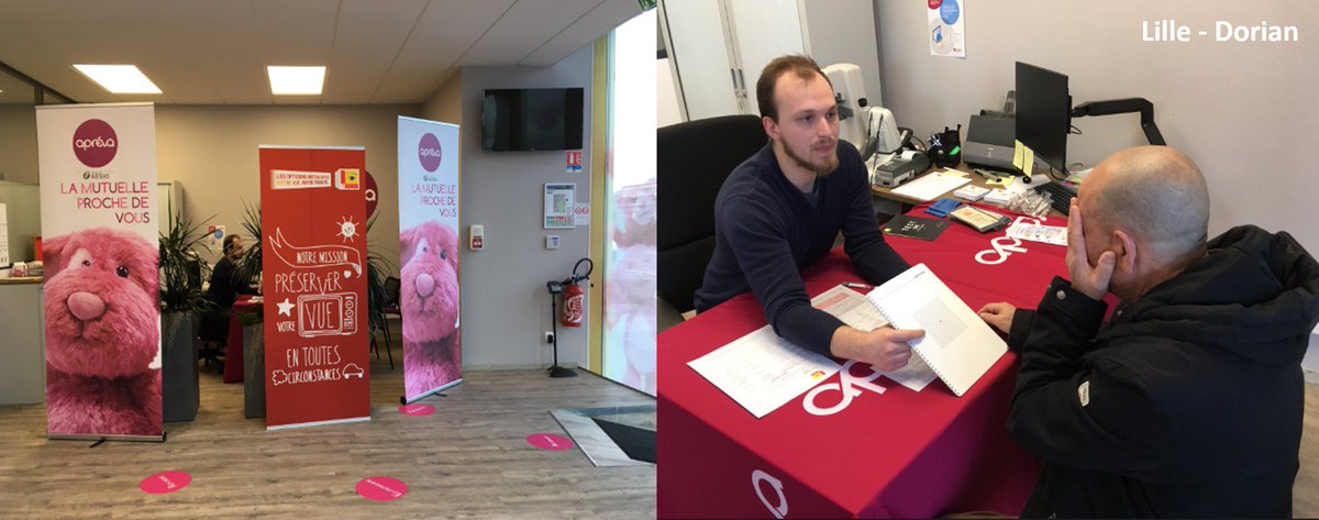 FeelvieMFANPDC's tweet photo. Nous étions présents au sein de l'agence #Apreva, avenue Denis Cordonnier à #Lille. Au programme, le 5 mars dernier, plus de 30 dépistages de la #vue. Merci à notre équipe du magasin #LesOpticiensMutualistes de Lille d'avoir répondu présente pour cette action ! #prevention https://t.co/tGWAYnKhqX