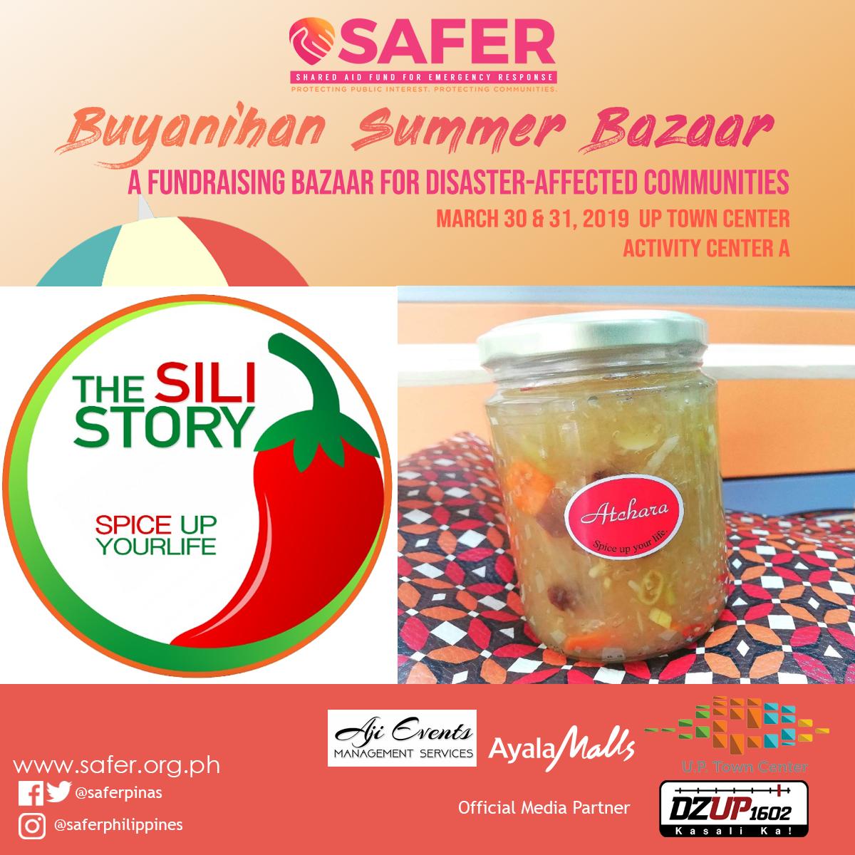 saferpinas's tweet image. Spice up your life with Sili Story! Interested merchants for the Buyanihan Summer Bazaar in UP Town Center can email ajemir.vir@gmail.com
Official Media Partner: @dup1602 #BuildaSAFERPH #BazaarPhilippines #BazaarPH #foodbazaar #organicph #foundationph #fundraisingph