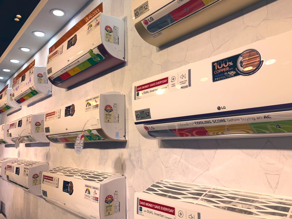 shrutzsharma's tweet photo. LG launches Dual Inverter Compressor Technology ACs. 
Gives fast cooling and are energy efficient. What's the best, these get your electricity bill down !Price starts from ₹31,990/- goes up to ₹69,990/-. Life's Good!
#LGDualCoolAC #LG #LGAC @LGIndia @LGUS https://t.co/3FyDj5kR8U