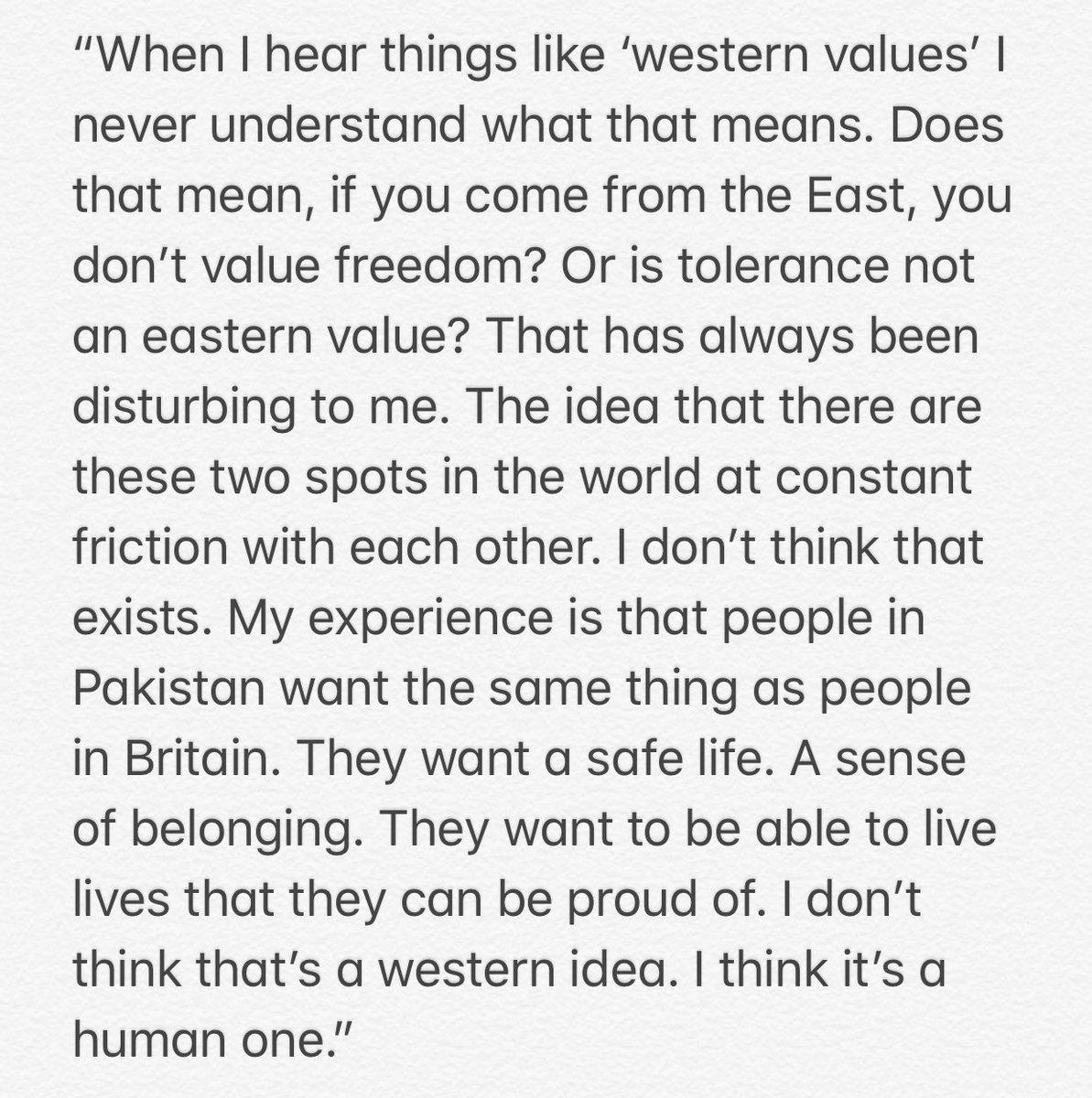 “The idea that there are these two spots on the world at constant friction with each other - I think that’s wrong.” Fatima Bhutto on today’s episode of <a href="/thehighlowshow/">The High Low</a>