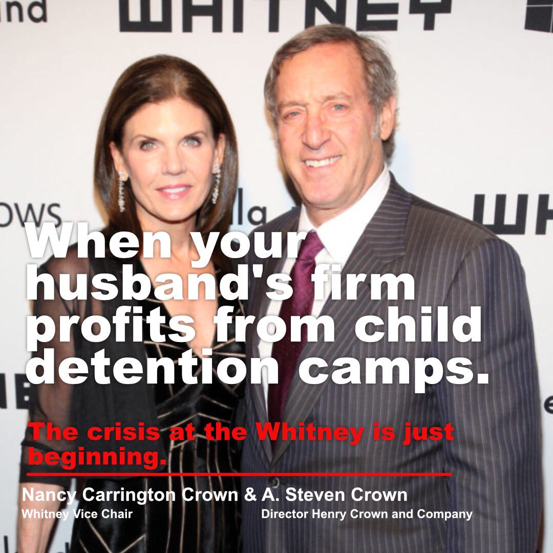decolonize_this's tweet photo. We continue to share information from our research teams in relations to the board of trustees of @whitneymuseum until #warrenbkanders is removed and remaining staff demands addressed || #teargas #warrenkanders #warrenkandersmustgo #whitneybiennial #theborder #whitneybiennial2019 https://t.co/CjSqXAHNhd