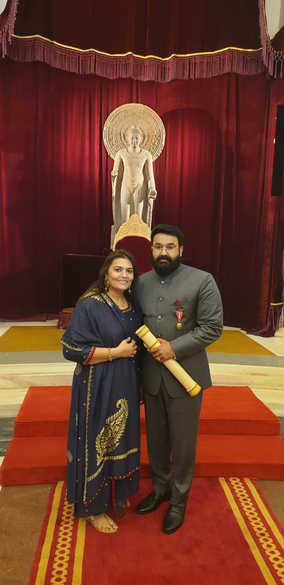 Received #PadmaBhushan, The 3rd Highest Civilian Award from The Honorable President of India, with jubilation. I express fervent gratitude to the Supreme Power & all well wishers, for being a part of my journey. Truly happy with this inimitable moment. #PadmaAwards