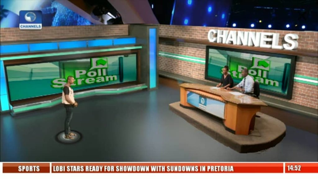 HamzyCODE's tweet image. On Saturday, I joined @channelstv live #PollStream in the Lagos studio as the first guest using virtual reality technology from Abuja studio sharing real-time updates of our 2019 Elections Observer Mission #Uzabe uzabe.org 

📸 @temitopebayo #NigeriaDecides