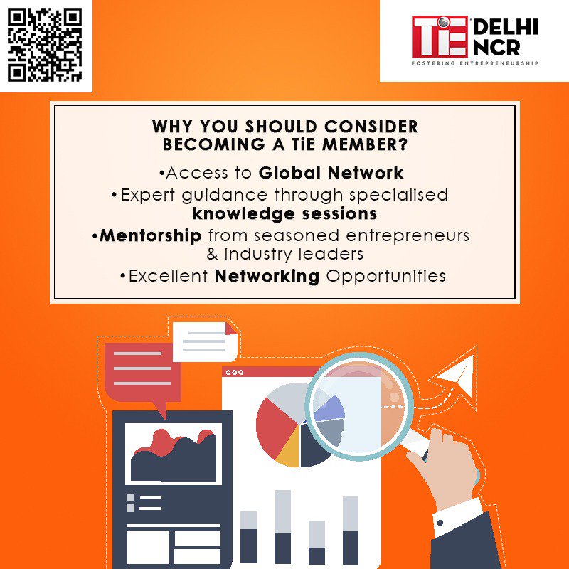 TiEDelhi's tweet photo. Looking for an opportunity to hone your #startup understanding? Here is your chance! Become a #TiEMember and reap the benefits of this entrepreneurial community. Join us now by hitting the link or simply scan the QR code on the image - https://t.co/6Xq1k1sE8C https://t.co/XaYLYKd2ea