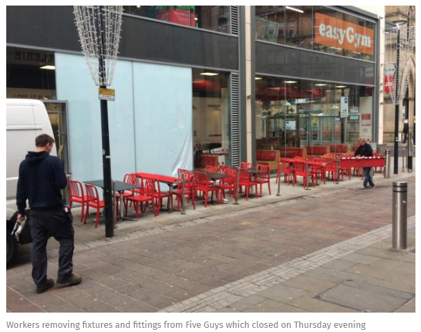 CapacityExchang's tweet photo. National chain outlets #FiveGuys and #PatisserieValerie have recently shut down in #Bradford: https://t.co/uevqHeqJb4. A new #FutureOfRetail report by @Raconteur reckons such closures provide good opportunties for #independentretailers and #retailstartups: https://t.co/IRqhw2h0NG https://t.co/98Agau6NGT