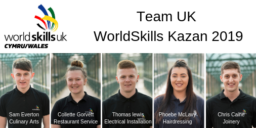 ISEinWales's tweet photo. 5 o Gymru yn TimDU am WorldSkills Kazan 2019 | 5 from Wales chosen to respresent TeamUK at WorldSkills Kazan 2019. Llongyfarchiadau | Congratulations to all!
@WorldSkillsUKW @NTFWwbl @ColegauCymru https://t.co/Lxb6bnMACf