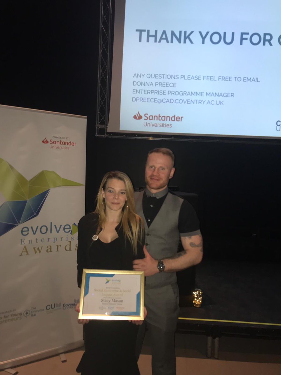 C_O_Visions's tweet photo. Would like to thank @CUSocEnt for awarding me for social enterprise and #socialimpact award for all our #protectivebehaviours work within the community! Incredibly proud of what @C_O_Visions has achieved over the past 5 years! Your acknowledgment is much appreciated #evolveawards https://t.co/sQaj1fHuI5
