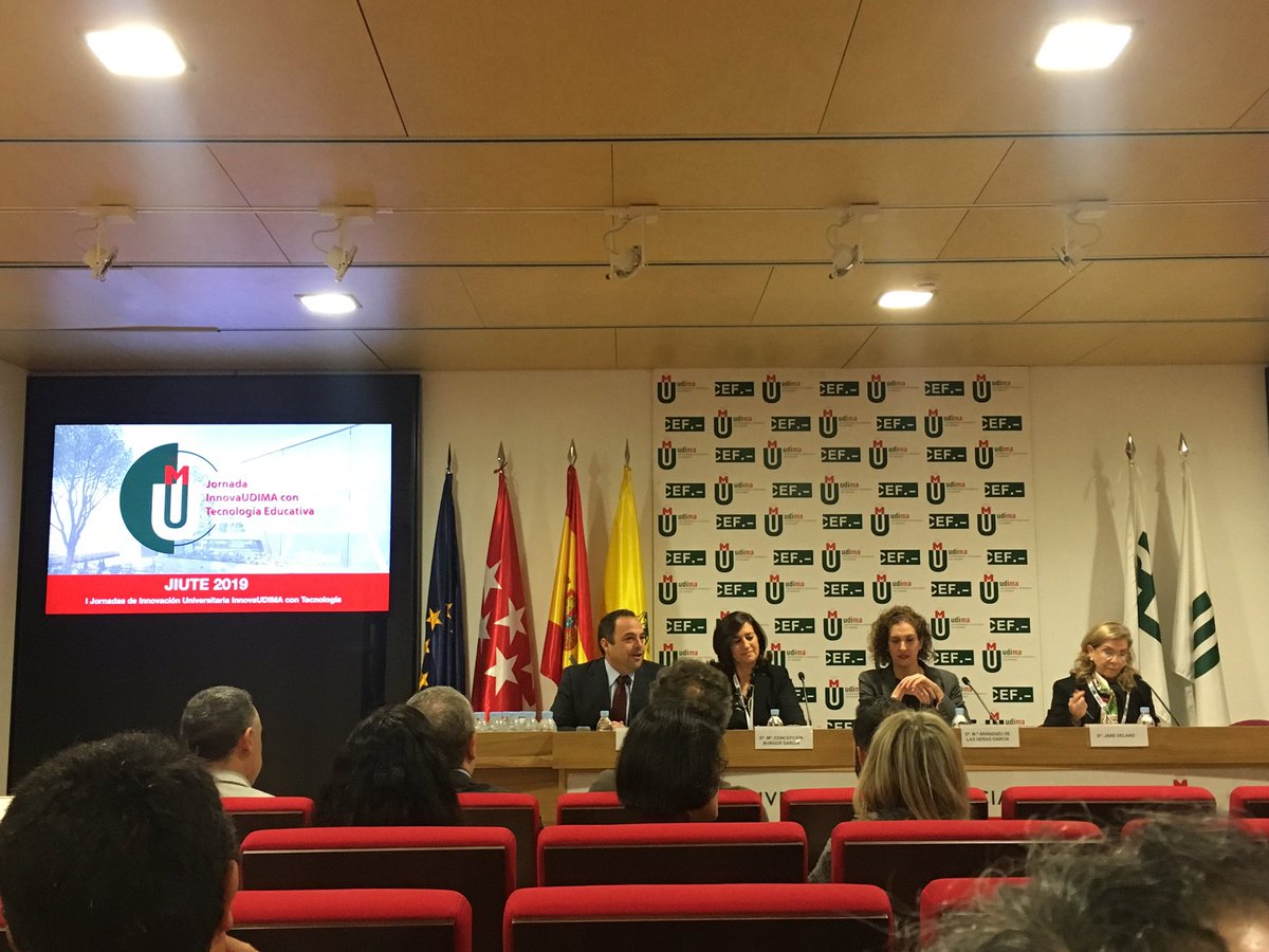 🗣¡Dan comienzo las Jornadas InnovaUDIMA con Tecnología Educativa, #JIUTE19! Docencia universitaria, tecnología, innovación y networking 💪🏻👨‍🎓👩‍🎓👩‍💻