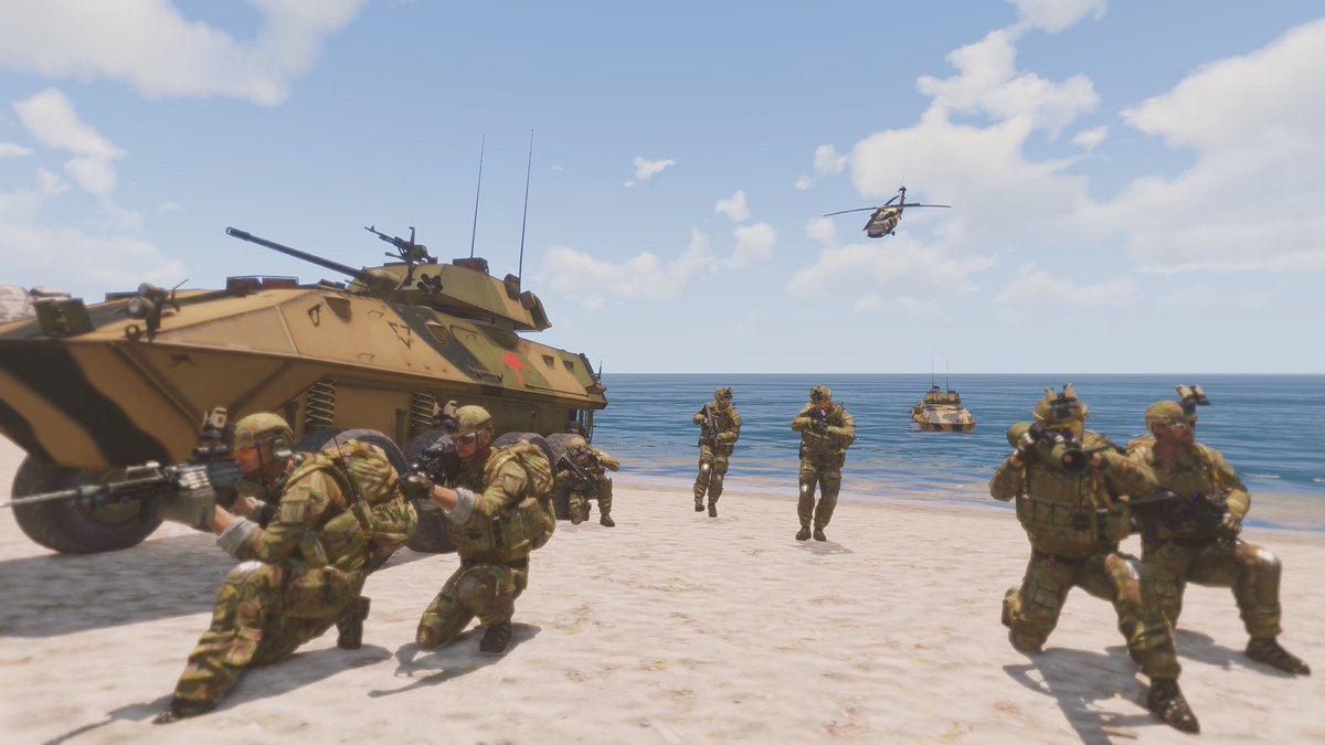 CyphasC's tweet image. Australian Army Beach Landing
@Arma3official @Project_Uncut #Arma3