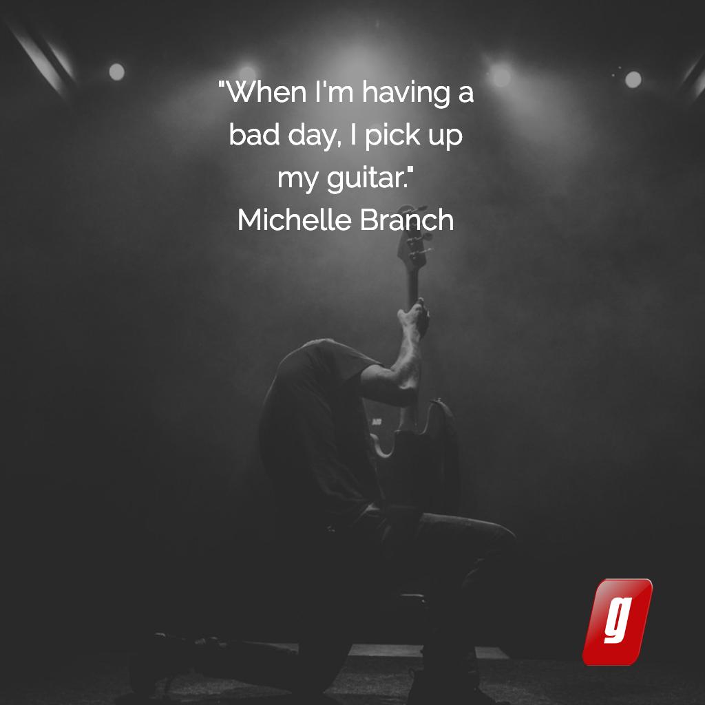 You guitar solves many problems. #MotivationMonday #GuitarPlayers #MichelleBranch #GuitarLessons #guitarExcellence