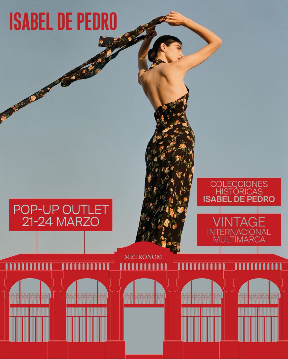 IsabeldePedro's tweet photo. 📣 ¡NUEVA POP-UP OUTLET!   Llega una nueva edición de nuestra ya conocida Pop-Up Outlet en la Sala Metrónom de #Barcelona.  

✏️ Cuándo: 21-24 marzo  
🏠 Dónde: c/ Fusina 9 (Born)  
🕦 Horario: 11.30-20.30h  

Pásate por nuestro #outlet #popup https://t.co/67gJ0jVmCS