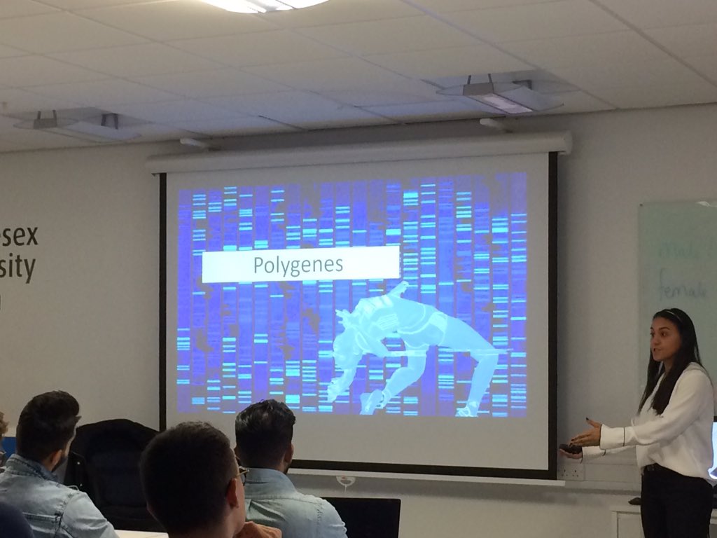 CC_Nutrition's tweet photo. A great honour to welcome back @_CatGraham from @OBU_Nutrition to @MDX_LSI talking to our MSc Sport &amp; Exercise Nutrition students about Nutrigenetics - very informative lecture! https://t.co/lZcWsiSglt
