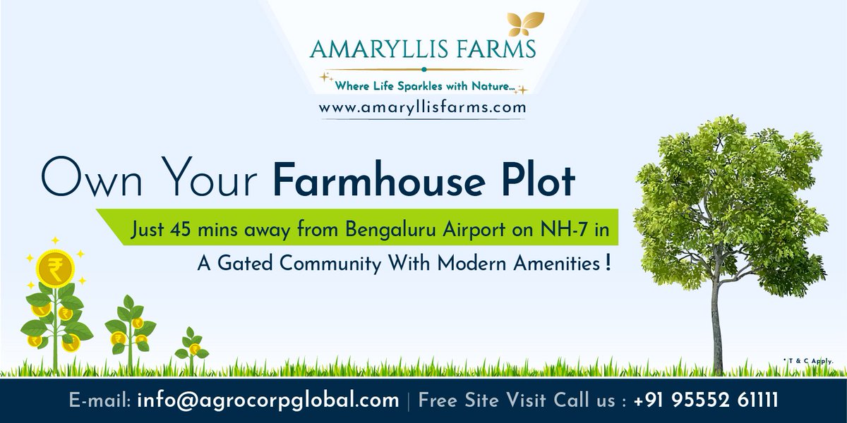 AgrocorpFarms's tweet photo. Own Your Farmhouse Plot in Gated Community with Modern Amenities!
Visit us @ https://t.co/TNh6XURLDR
#Investment #LifeAtPeace #AndhraPradesh #Bengaluru #Agrocorp #RealEstate #Plot #Karnataka #FarmLife #Agriculture #AndhraPradeshOnTheGo #Farmhouse #Anantapur #Hindupur https://t.co/wCIQJSUZq5