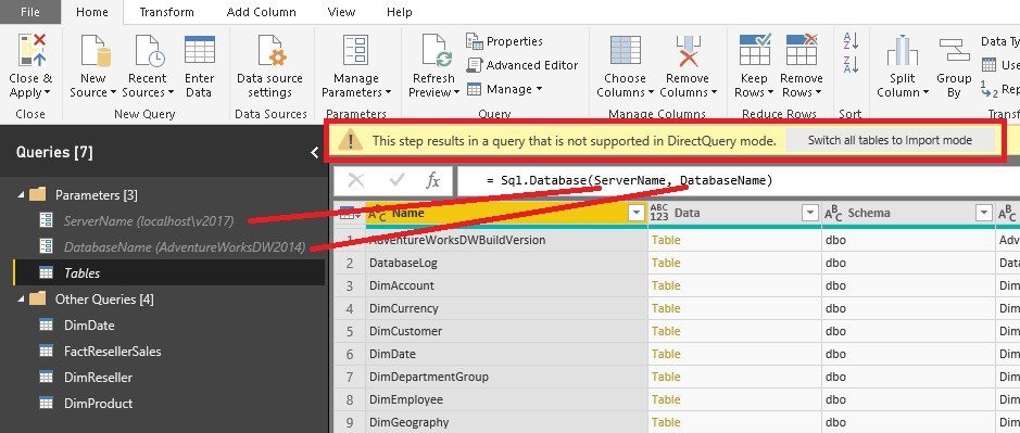 GBrueckl's tweet image. Using #PowerBI Desktop in #DirectQuery mode with Parameters to monitor multiple SQL databases with one single file - e.g. if you have multiple environments blog.gbrueckl.at/2019/03/using-…