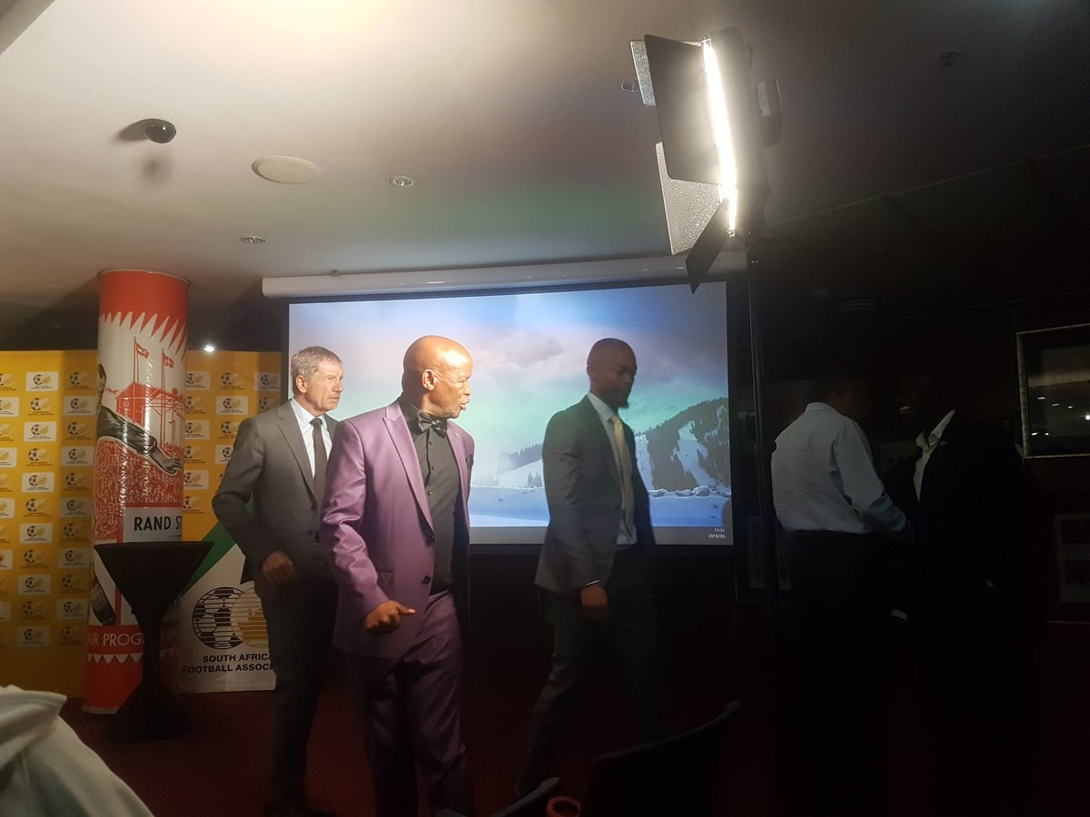 ThabisoMosia's tweet photo. #HeIsHere Bafana v Libya squad announcement about to get underway. #SAFAHouse https://t.co/gKJQit2pJD