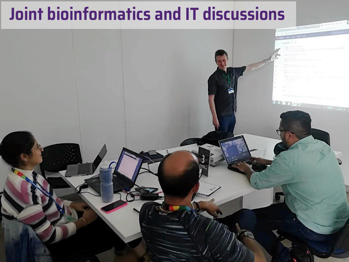 Very productive 2 weeks of joint working between the <a href="/TheCGPS/">Centre for Genomic Pathogen Surveillance</a> &amp; <a href="/ghruamrcol/">@GHRUamrCol</a> teams at <a href="/SomosAGROSAVIA/">AGROSAVIA</a> , Colombia towards implementation of genomic AMR surveillance. All 3 streams (bioinformatics, finance + lab) working collaboratively to achieve @OfficialNIHR funded project goals.