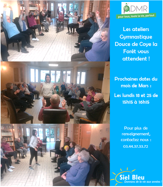 Retour en images sur notre atelier Gym Prévention Santé 🤸‍♀️🏋️‍♂️ de Coye la Forêt, animé par l'association Siel Bleu, dans le cadre de la Conférence des Financeurs.