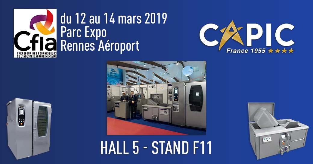 CAPIC_FR's tweet image. CAPIC sera présent au Salon CFIA de rennes du 12 au 14 mars ✔️
Nos équipes seront sur place au stand F11 - Hall 5 🚩 et vous accueilleront afin d'échanger avec vous à propos de nos produits 👋
Le site du salon 👉 cfiaexpo.com/fr
#chr #agroalimentaire #CFIA #madeinfrance
