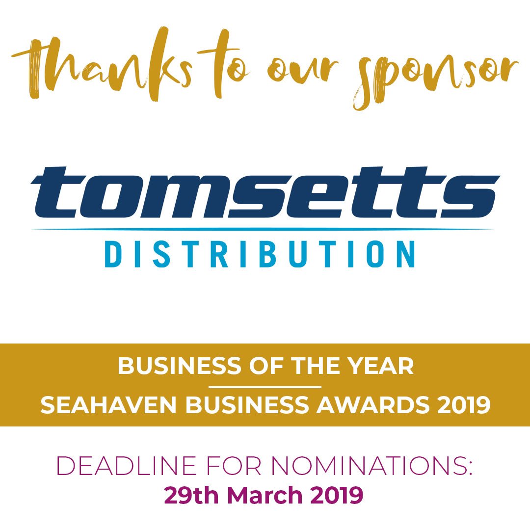 newhavenchamber's tweet image. Thanks to @tomsetts for sponsoring Business of the Year category in the Seahaven Business Awards, who&apos;ll will you nominate? bit.ly/2XC2JTn #sba2019 #businessawards