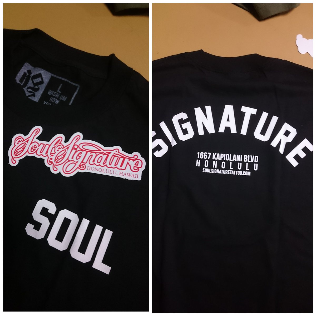 TBY_you's tweet photo. そして
#HUMBLEBEGINING
#LUCKY original
そして
New Tribal Tattoo を受け継いだ
#SOULSIGNATURE Tattoo の
#Tシャツ 
ニュートライバル時代は１番若手
今やハワイの人気彫師
嬉しい成長だね〜
ハワイ行きたい
みんなに会いたいな〜
#ありがとう
#Thanks Bro
I Really Miss you Guys
#tattoo
#Hawaii https://t.co/MX7CMNAgwu
