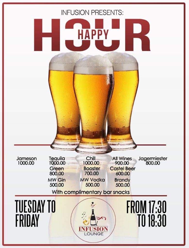 InfusionLounge's tweet image. Happy hour anyone?
