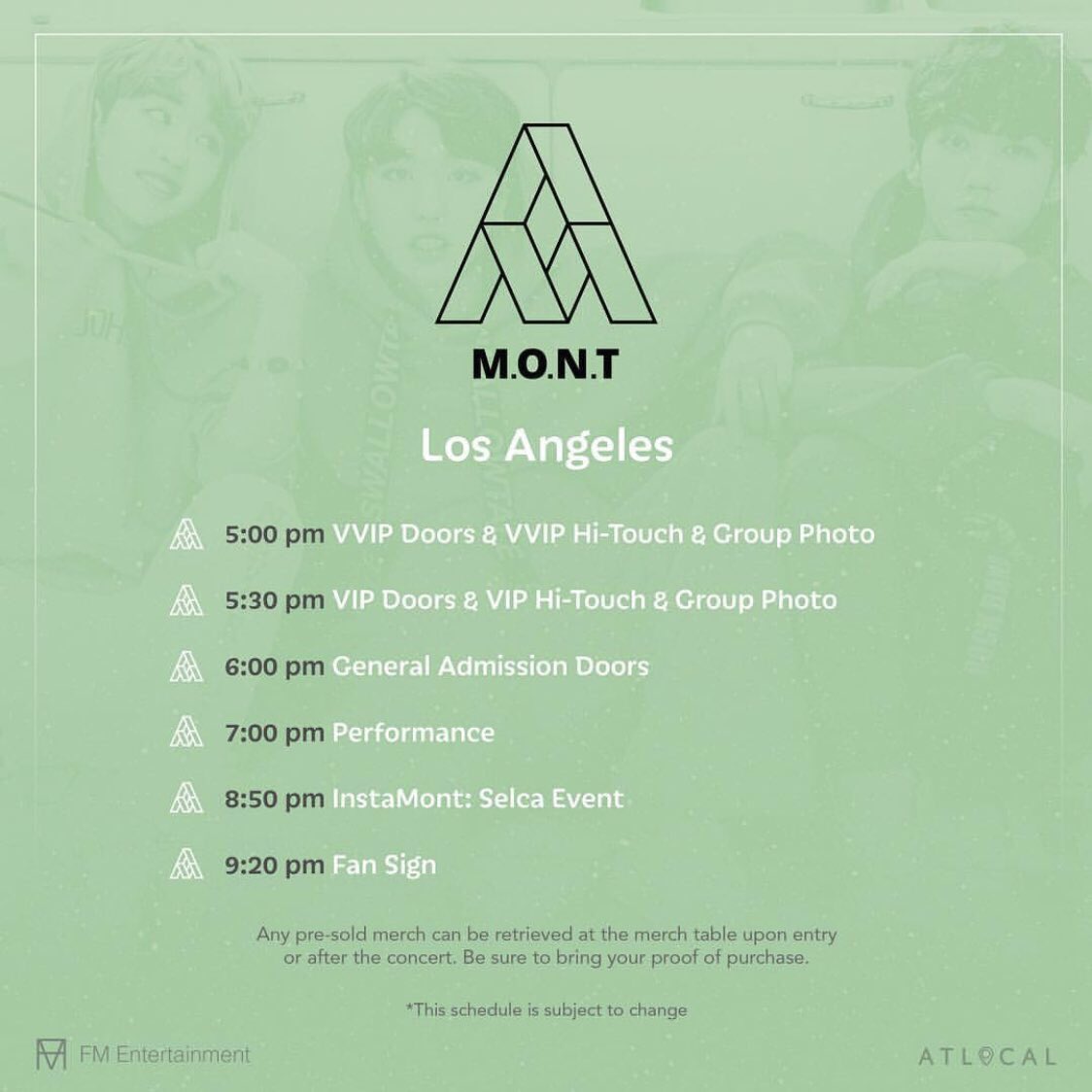 mont_mint_us's tweet photo. Are you ready for MONT’s U.S. tour? It kicks off at the end of the month, so it’s coming up soon! 😊 Don’t forget to check the schedule for your city, so you know what to expect the day of the concert! ✨ #MONT #MINT #MONTinUS https://t.co/YyYHIno1LC