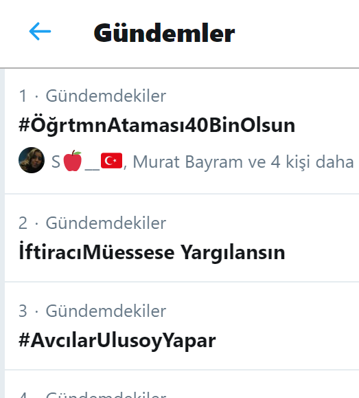 GÜNDEMDE ZİRVEDE OLAN ETİKETE DESTEĞE DEVAM..

#ÖğrtmnAtaması40BinOlsun