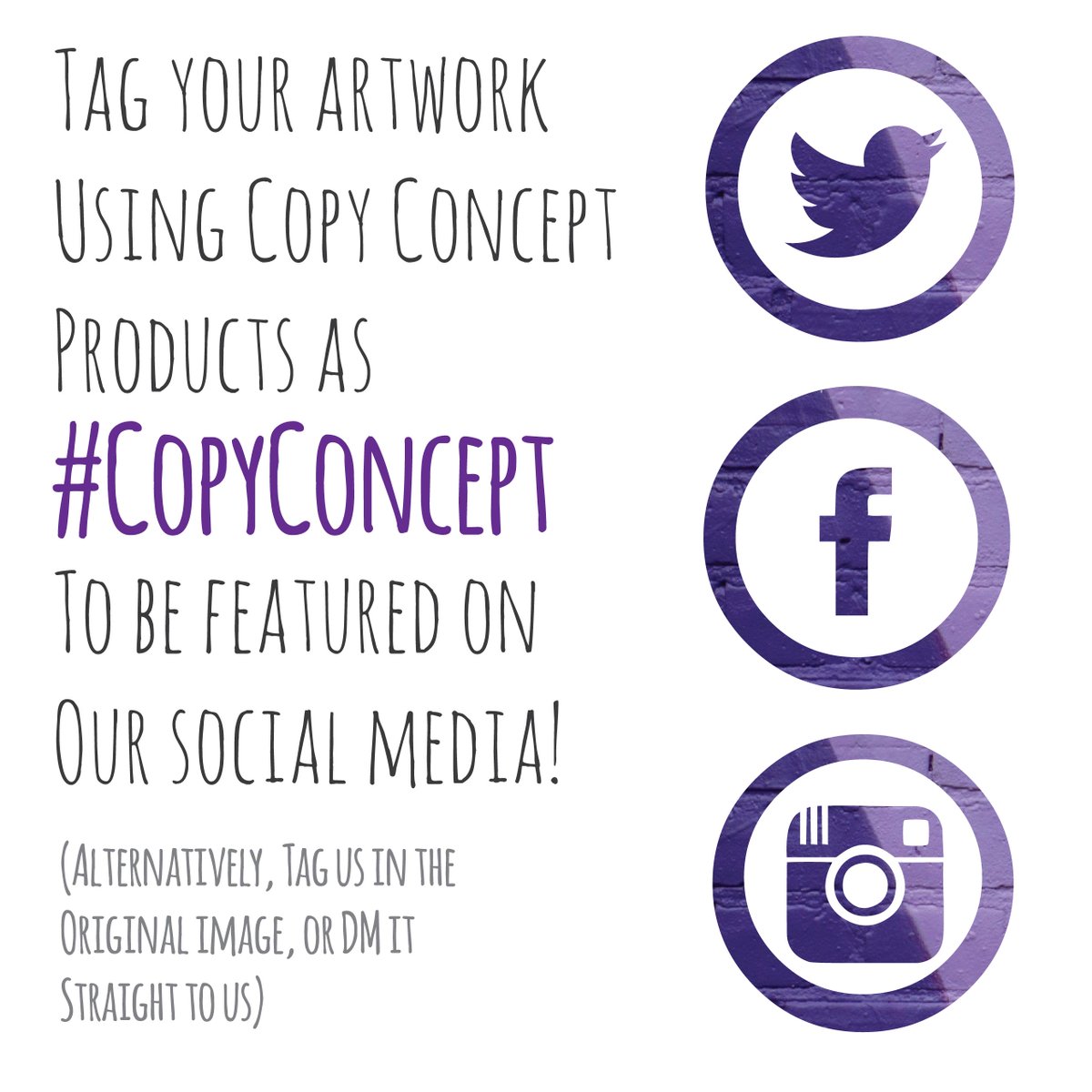 CopyConcept's tweet image. Tag your artwork using products from our shop as #CopyConcept to be featured on our social media!