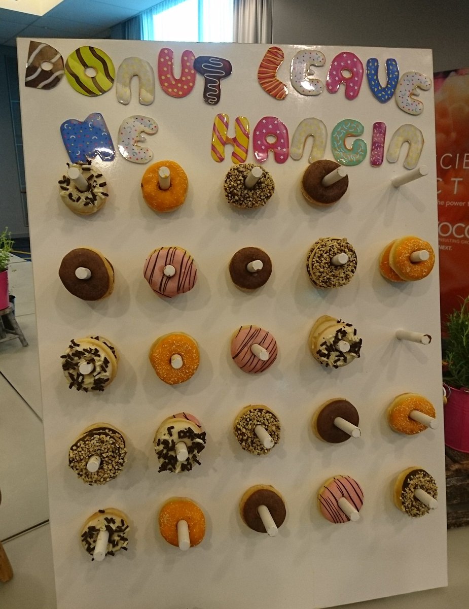 CTUDM's tweet photo. When you're at a conference and it's been a very long day and you're starting to flag...and then they roll this out for the afternoon refreshment break #doughnuts #donuts #acdm19 https://t.co/RHRMnmLGWB