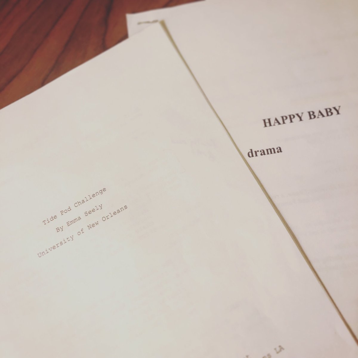 emilyrollie's tweet image. Week 10, Part I of #52playsbywomen - 2 of the 3 plays I was part of at #matc19 this week were written by women: TIDE POD CHALLENGE by Emma Seely &amp;amp; HAPPY BABY by Susan Jackson! #newplaydevelopment #supportnewwork #especiallybywomen #theatreprofessor #theatrenerd