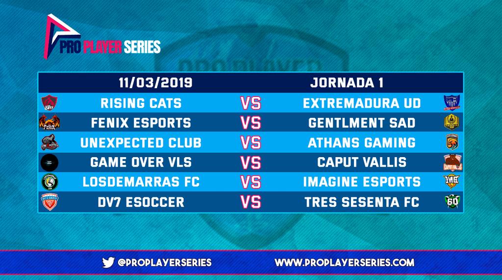 Pistoletazo de salida💥 🔫

Hoy 1° JORNADA🔵 #PROPLAYERLEAGUE
1° DIVISIÓN🔵