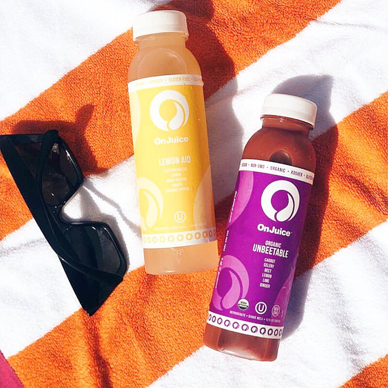 OnJuice's tweet photo. 😎 We have a case of the Monday's and already dreaming of the weekend! (photo via Instagram @juliakouzenkov) https://t.co/d80DM41bJA