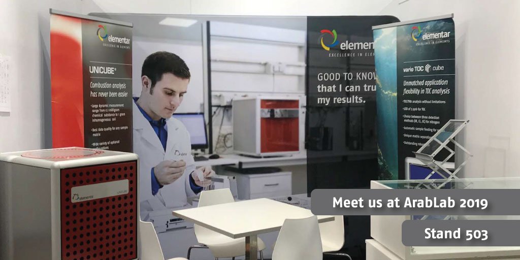 elementargroup's tweet image. We are ready for #ArabLab2019! Our booth 503 is set up, and we can&apos;t wait for the exhibition to begin. Come and meet the experts for #ElementalAnalysis and #StableIsotopeAnalysis in #Dubai, March 12-14!