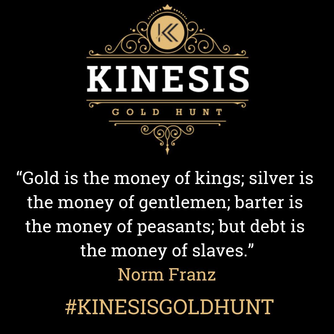 ⏳ There's still time to join the #KinesisGoldHunt competition! ⏳

All the questions are now LIVE at ✨ kinesisgoldhunt.com ✨

Don't miss out on your chance to win a share of $10,000 worth of physical Gold &amp; Silver by answering all 5 questions correctly!💰

#cryptocurrency
