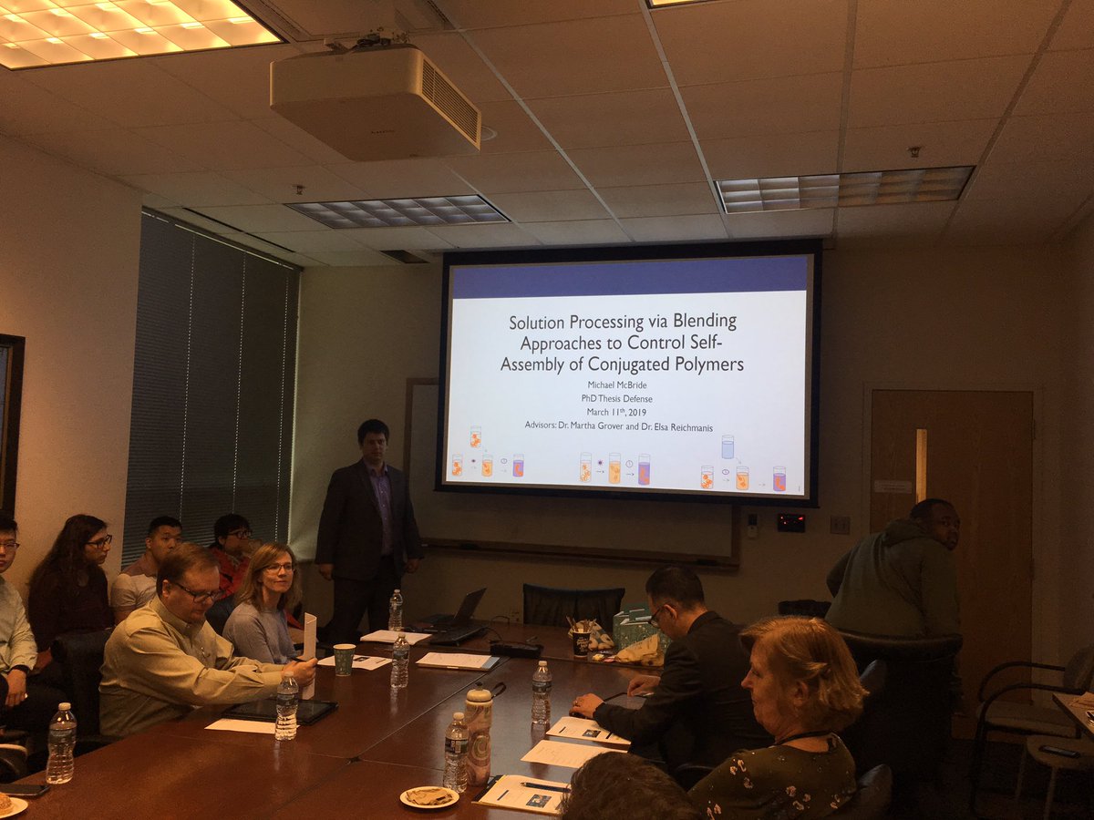 GroverGroup's tweet photo. Congratulations Dr. McBride 🎉 #Polymers #P3HT https://t.co/cGHFJMJH8T